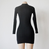 Autumn Winter Women Knitting Dress 2017 Long Sleeve Sexy Short Pencil Knitted Dress Slim Bodycon Party Vestidos Sweater Dresses
