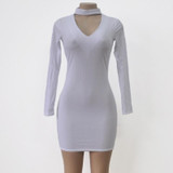 Autumn Winter Women Knitting Dress 2018 Long Sleeve Sexy Short Pencil Knitted Dress Slim Bodycon Party Vestidos Sweater Dresses