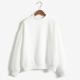Autumn Winter Women Hoodies Casual O-neck sweatshirt pullover candy coat jacket outwear Tops