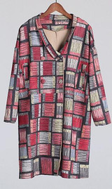 Autumn winter women classic plaid trench coats Ladies turn-down collar printing Fashion outwear vintage clothing S560802