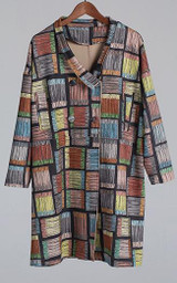 Autumn winter women classic plaid trench coats Ladies turn-down collar printing Fashion outwear vintage clothing S560802