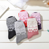 Autumn Winter Warm Thick Wool Women Socks Cute Funny Animal Christmas Cotton Socks Female Fashion Casual Wool Knit Sock