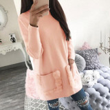 Autumn Winter Warm Sweater Dress Women Long Sleeve Dress Ladies Winter Knitted Jumper Sweater Dress Tops Pullover