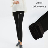 Autumn Winter Velvet Maternity Leggings Pants For Pregnant Women Warm Maternity Clothes Thickening Pregnancy Trousers Clothing