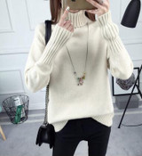 Autumn Winter Turtleneck Sweater Women 2017 New Design Green Thick Tricot Women Sweater And Pullover Female Jumper Tops LU405