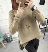 Autumn Winter Turtleneck Sweater Women 2017 New Design Green Thick Tricot Women Sweater And Pullover Female Jumper Tops LU405