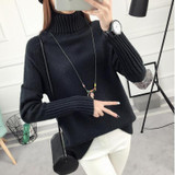 Autumn Winter Turtleneck Sweater Women 2017 New Design Green Thick Tricot Women Sweater And Pullover Female Jumper Tops LU405
