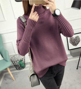 Autumn Winter Turtleneck Sweater Women 2017 New Design Green Thick Tricot Women Sweater And Pullover Female Jumper Tops LU405