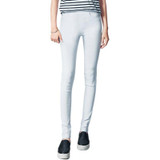 Autumn Winter Slim Women Pencil Pants Casual Elastic Waist Skinny Trousers Black White Stretch Pants