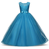 2018 Elegant Teenage Girl Party Dress For Kids Girls Dresses Formal Clothes Wedding Children Clothing Tutu Princess prom Dress
