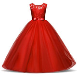 2018 Elegant Teenage Girl Party Dress For Kids Girls Dresses Formal Clothes Wedding Children Clothing Tutu Princess prom Dress