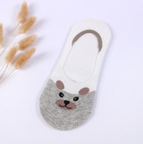 2018 Cute Harajuku Print Cat Woman Slippers Socks Summer Animal Funny Cute Low Cut Ankle Socks Happy Candy Color Sock Popsocket
