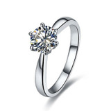 Ataullah Silver Big 3 Carat Ring! 925 Sterling Silver Sona/NSCD Women Diamond Ring Engagement Rings Girl Wedding Rings RWD001-8