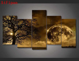 AtFipan HD Printed Celestial Body Canvas Painting Wall Art Modular Picture Home Decor Wall Pictures For Living Room Oil Painting