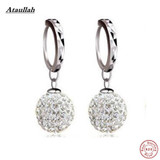 Ataullah New 925 Sterling Silver Drop Earrings Dangle Earrings for Women Anti-allergy Trendy Silver Jewelry Gift Brand EWC017