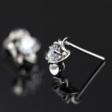 Ataullah Brand Real Silver Plum Flower 925 Sterling Silver Stud Earrings for Women Girls Earrings Fashion Fine Jewelry EWS205-1