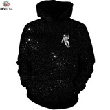 Astronaut Space Galaxy Hoodies Men 2017 Pullovers Hoodie Sweatshirt Casual Long Sleeve Black Hooded Jacket Dropship