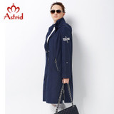 Astrid 2017 High Quitly Trench Coat for Women Plus Size Women's Windbreaker Spring and Autumn Coat Big Size Women Coat AS-2805