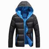 Asstseries Winter Jacket Men Casual New Hooded Thick Padded Jacket Zipper Slim Men And Women Coats Men Parkas Outwear Warm Coat