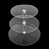 Assemble and Disassemble Round Acrylic 3 &amp; 4 Tier Cupcake Cake Stand For Birthday Wedding Party Cake Shop Home Free Shipping
