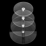 Assemble and Disassemble Round Acrylic 3 &amp; 4 Tier Cupcake Cake Stand For Birthday Wedding Party Cake Shop Home Free Shipping