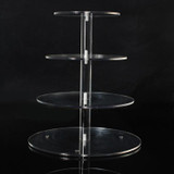 Assemble and Disassemble Round Acrylic 3 &amp; 4 Tier Cupcake Cake Stand For Birthday Wedding Party Cake Shop Home Free Shipping