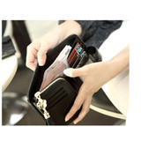 Sheepskin 2017 new women wallet genuine leather diamond Coin Purses Holder Ladies purse fashion multifunction clutch women's bag