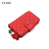 Sheepskin 2017 new women wallet genuine leather diamond Coin Purses Holder Ladies purse fashion multifunction clutch women's bag