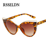 RSSELDN 2017 Newest Fashion Cat Eye Sunglasses Women Brand Designer Style Sun glasses Female UV400 Retro oculos feminino