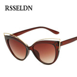 RSSELDN 2017 Newest Fashion Cat Eye Sunglasses Women Brand Designer Style Sun glasses Female UV400 Retro oculos feminino
