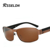 RSSELDN 2017 New Men's Brand Sunglasses HD Lens Men's Polarized Sunglasses Brand High Quality Sun glasses With Original Case