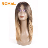 Royal Long Straight Hair Ombre Hair Wigs For Black Women 100% Human Hair #27 Color 12Inches Non-Remy