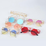 ROYAL GIRL Quality Metal Frame Steampunk Sunglasses Women Brand Designer Round Men Gothic Sun glasses Vintage Eyeglasses ss211