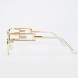 ROYAL GIRL Quality Metal Frame Steampunk Sunglasses Women Brand Designer Round Men Gothic Sun glasses Vintage Eyeglasses ss211