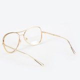 ROYAL GIRL Large Frame Rhinestones Eyewear Frames Twin-Beams Women Optical Eyeglasses Gold Glasses Frames SS046