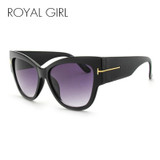 ROYAL GIRL Luxury Brand Designer Women Sunglasses Oversize Acetate Cat Eye Sun Glasses Sexy Shades ss649