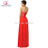 Royal Blue Prom Dresses Grace Karin Sweetheart Chiffon elegant Evening Gowns Black Green Graduation long Prom Dresses 2017