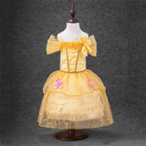 Girls Summer Dresses Kids Cinderella Aurora Rapunzel Belle Princess Dresses Girls Halloween Xmas Party Dresses Cosplay Costume