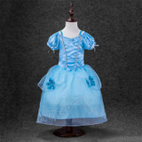 Girls Summer Dresses Kids Cinderella Aurora Rapunzel Belle Princess Dresses Girls Halloween Xmas Party Dresses Cosplay Costume