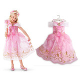 Girls Summer Dresses Kids Cinderella Aurora Rapunzel Belle Princess Dresses Girls Halloween Xmas Party Dresses Cosplay Costume
