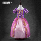 Girls Summer Dresses Kids Cinderella Aurora Rapunzel Belle Princess Dresses Girls Halloween Xmas Party Dresses Cosplay Costume