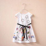 Girls Summer Dress Kids Clothes 2018 Brand Baby Girl Dress with Sashes Robe Fille Character Princess Dress Children Clothing Girls Summer Dress Kids Clothes 2018 Brand Baby Girl Dress with Sashes Robe Fille Character Princess Dress Children Clothing