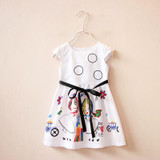 Girls Summer Dress Kids Clothes 2018 Brand Baby Girl Dress with Sashes Robe Fille Character Princess Dress Children Clothing Girls Summer Dress Kids Clothes 2018 Brand Baby Girl Dress with Sashes Robe Fille Character Princess Dress Children Clothing