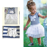 Girls Summer Dress 2017 Brand Princess Dress Children Costume Striped Print Kids Clothes Birthday Dress Girls Summer Dress 2017 Brand Princess Dress Children Costume Striped Print Kids Clothes Birthday Dress