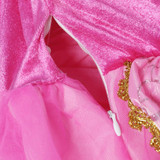 Girls Sleeping Beauty Princess Cosplay Party Dresses Children Long Sleeve Aurora Costume Clothing Kids Tutu Dress for Christmas