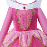 Girls Sleeping Beauty Princess Cosplay Party Dresses Children Long Sleeve Aurora Costume Clothing Kids Tutu Dress for Christmas