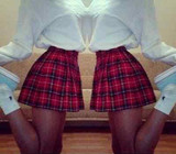 Girls Sailor Scotland Plaid Checks School Uniform Pleated Skirt Cotton Tartan