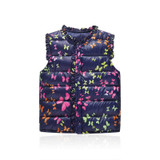 Girls princess vest gilet Children's Winter Jackets Kids Girls Vest Sweet Butterfly Coat Cotton Waistcoat Clothing