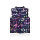 Girls princess vest gilet Children's Winter Jackets Kids Girls Vest Sweet Butterfly Coat Cotton Waistcoat Clothing