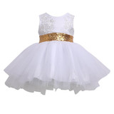 Girls Princess Dresses Cute Kids Baby Girl Sequins Bowknot Dress Sleeveless Christmas Party Banquet Dresses Sundress Clothes